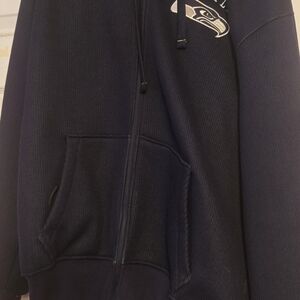 NFL Navy Fleece Lined Hooded Zipper Up Jacket